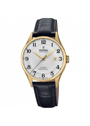 Reloj de hombre festina swiss made f20010/1 con esfera plateada