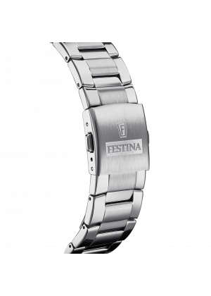 Reloj festina timeless chronograph f20463/1 plateado correa de acero, hombre