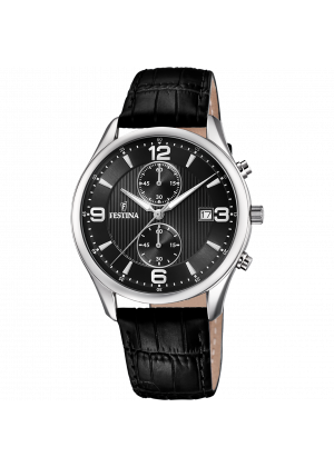 Reloj de hombre festina timeless chronograph f6855/8 con esfera negra