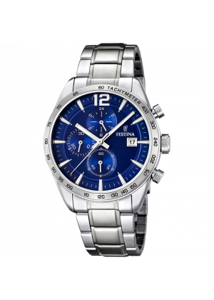 Reloj de hombre festina timeless chronograph f16759/3 con esfera azul