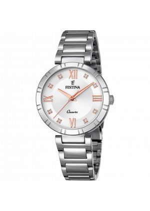 Reloj de mujer festina mademoiselle f16936/b con esfera plateada