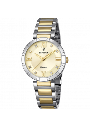 Reloj de mujer festina mademoiselle f16937/b con esfera dorada