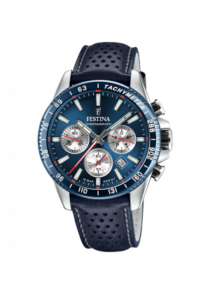 Reloj de hombre festina timeless chronograph f20561/2 con esfera azul