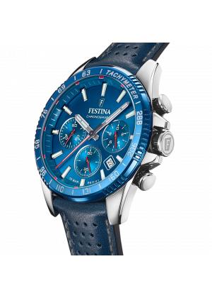 Reloj de hombre festina timeless chronograph f20561/3 con esfera azul