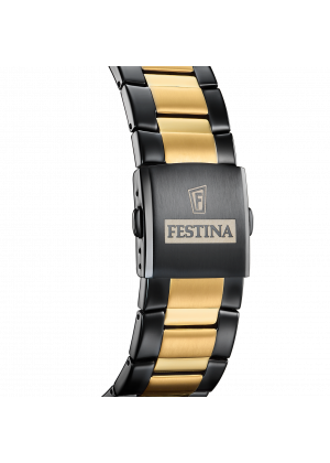 Reloj festina f20563 / 1 negro, correa de acero, hombre