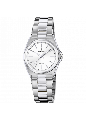 Reloj de mujer festina classics f20553/2 con esfera blanca