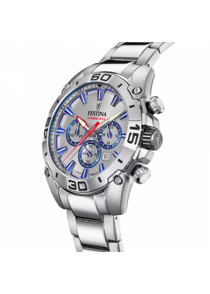 Reloj de hombre festina chrono bike f20543/1 con esfera plateada