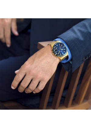 Reloj de hombre festina timeless chronograph f20634/3 con esfera azul