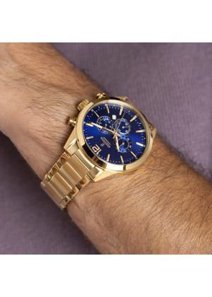 Reloj de hombre festina timeless chronograph f20633/2 con esfera azul