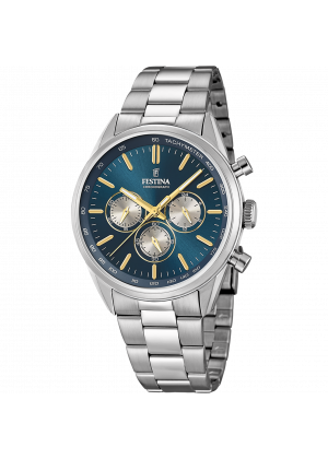 Reloj de hombre festina timeless chronograph f16820/c con esfera azul