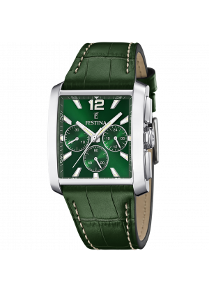 Reloj de hombre festina timeless chronograph f20636/3 con esfera verde