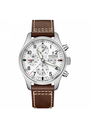 Reloj de hombre festina swiss made f20150/1 con esfera blanca