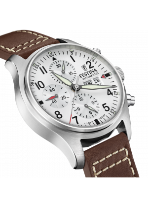 Reloj de hombre festina swiss made f20150/1 con esfera blanca