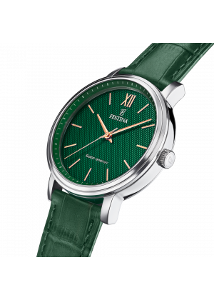 Festina solar energy f20660/5 verde cuero, hombre