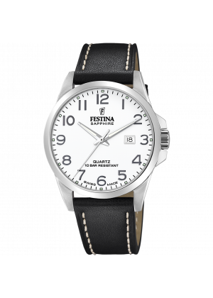 Reloj de hombre festina swiss made f20025/1 con esfera plateada