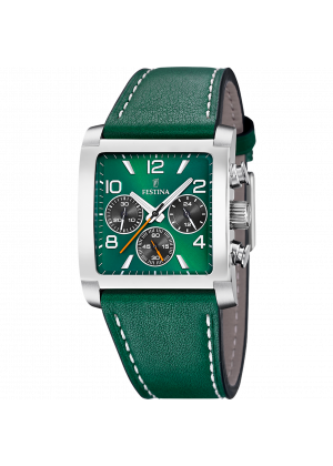 Reloj de hombre festina timeless chronograph f20653/2 con esfera verde