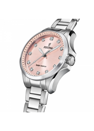 Festina solar energy f20654/2 rosa acero inoxidable 316l, mujer