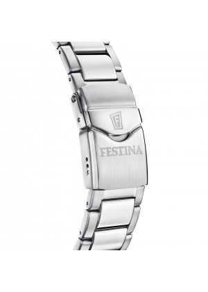 Reloj festina f20665/3 negro correa de acero inoxidable 316l, hombre