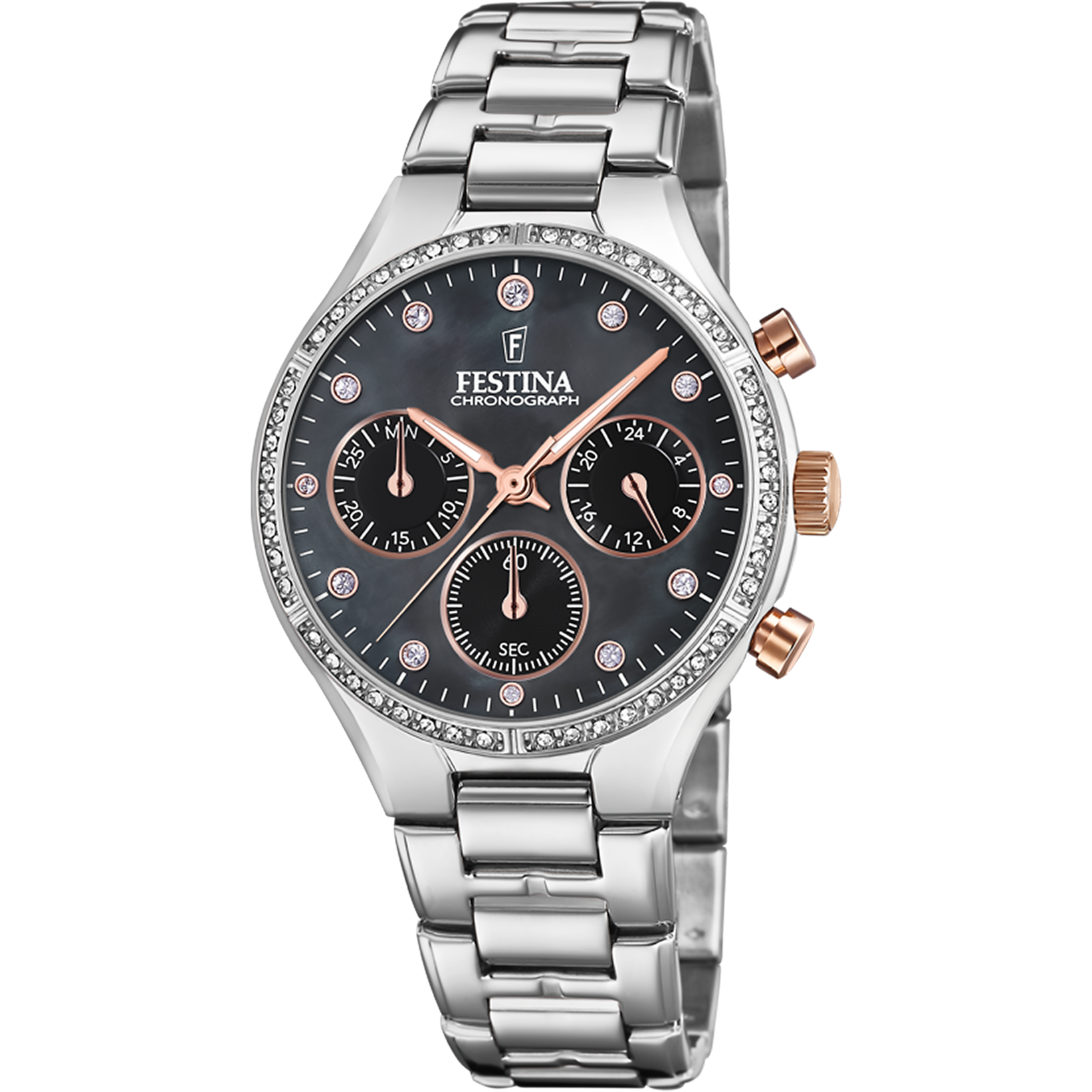 Reloj Festina Mujer BOYFRIEND COLLECTION Caucho Negro Caja Rosé