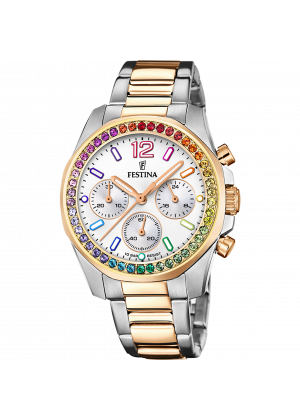 Reloj de mujer festina rainbow f20608/2 con esfera blanca