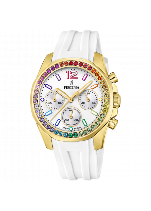 Reloj de mujer festina rainbow f20650/2 con esfera blanca