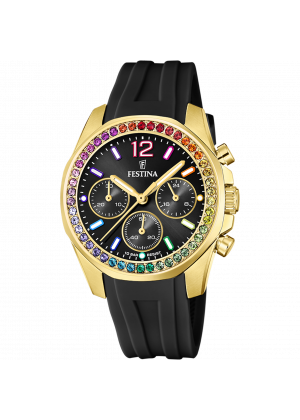 Reloj de mujer festina rainbow f20650/3 con esfera negra