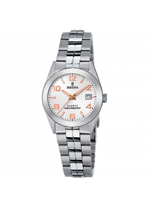 Reloj de mujer festina classics f20438/4 con esfera plateada