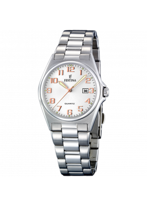 Reloj de mujer festina classics f16375/7 con esfera plateada