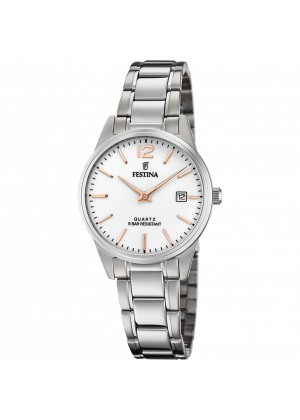 Reloj de mujer festina classics f20509/2 con esfera plateada