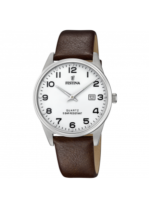 Reloj de hombre festina classics f20512/1 con esfera blanca