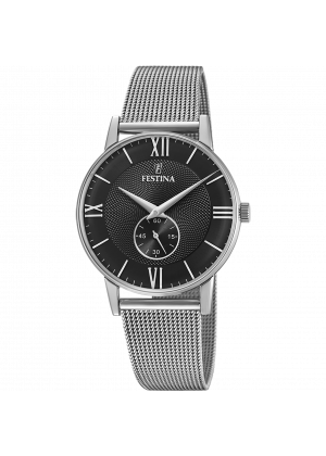 Reloj de hombre festina retro f20568/4 con esfera negra