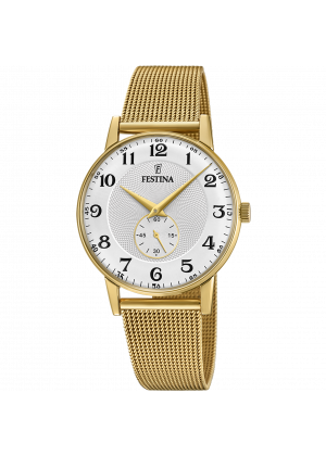 Reloj de hombre festina retro f20569/1 con esfera plateada