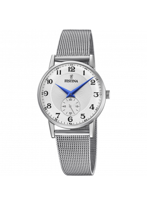 Reloj de mujer festina retro f20572/1 con esfera plateada