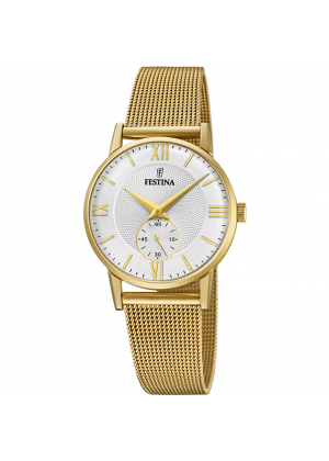 Reloj de mujer festina retro f20573/2 con esfera plateada