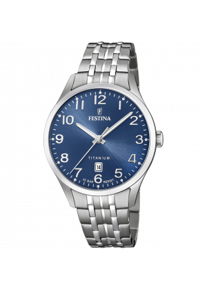 Reloj de hombre festina titanium f20466/2 con esfera azul