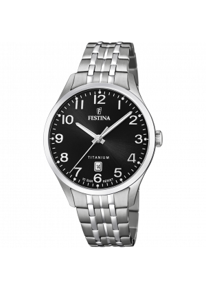 Reloj de hombre festina titanium f20466/3 con esfera negra