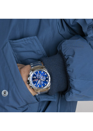 Reloj festina timeless chronograph f20463/2 azul correa de acero, hombre