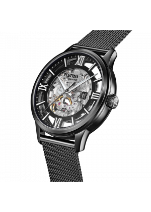 Reloj de hombre festina automatic skeleton f20535/1 con esfera negra