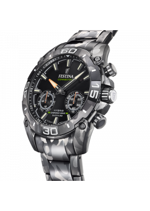 Festina connected f20545/1 negro acero inoxidable 316l, hombre