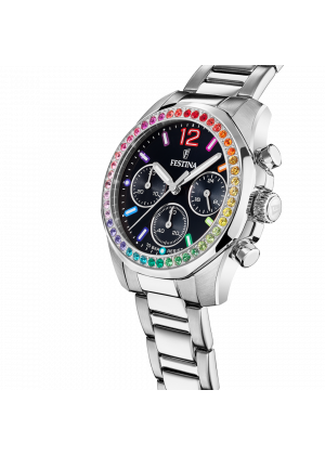 Reloj de mujer festina rainbow f20606/3 con esfera negra