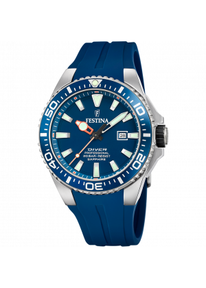 Reloj festina f20664/1 azul correa de caucho, hombre