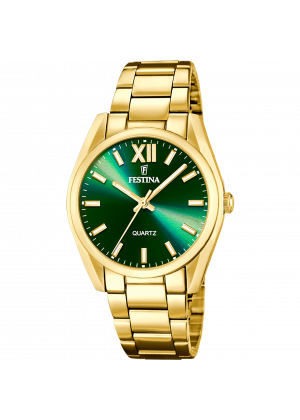 Reloj festina f20640/9 verde correa de acero inoxidable 316l, mujer