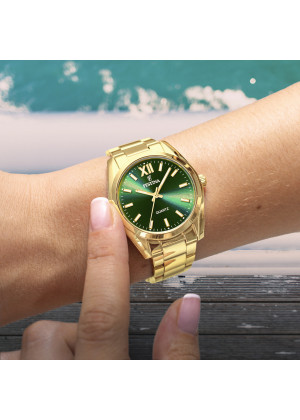 Reloj festina f20640/9 verde correa de acero inoxidable 316l, mujer