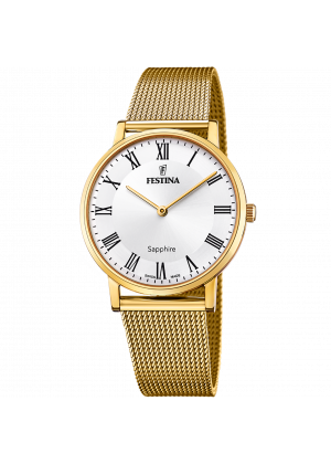 Reloj festina f20022/4 blanco correa de acero inoxidable 316l, hombre