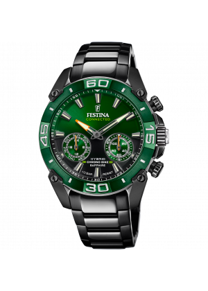 Festina f20548/2 verde acero inoxidable 316l, hombre