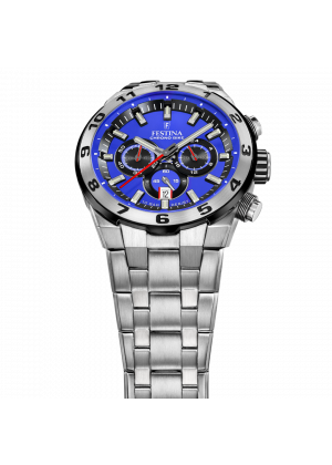 Reloj para hombre festina chrono bike azul con correa de acero f20670/3