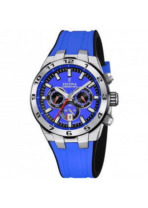 Reloj para hombre festina chrono bike azul con correa de caucho f20671/3