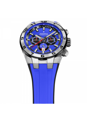 Reloj para hombre festina chrono bike azul con correa de caucho f20671/3