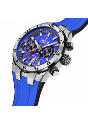 Reloj para hombre festina chrono bike azul con correa de caucho f20671/3