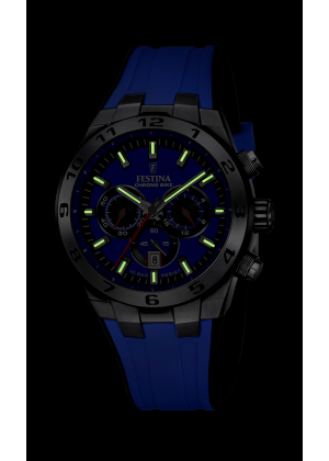 Reloj para hombre festina chrono bike azul con correa de caucho f20671/3